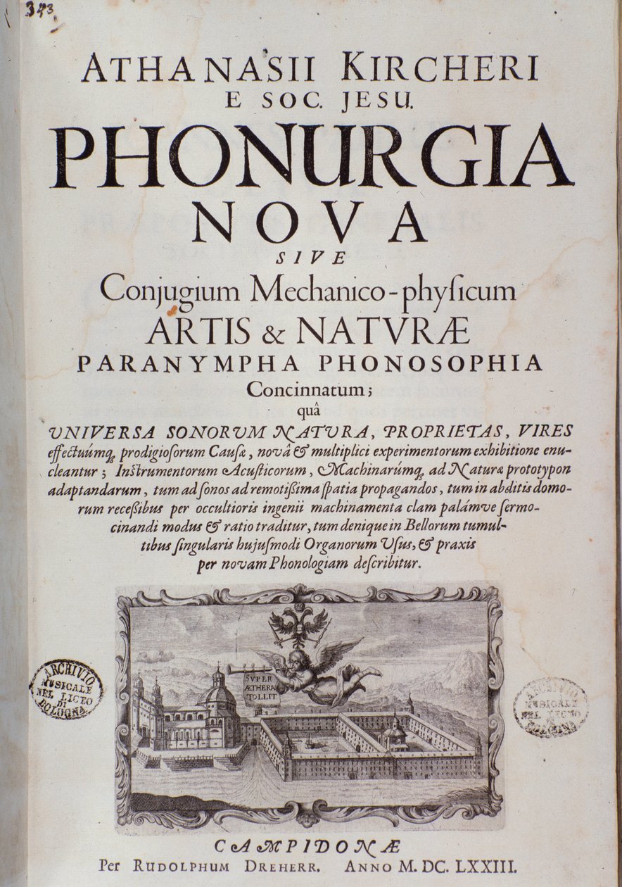 Frontyspis Phonurgia nova (1673) autorstwa Unknown artist