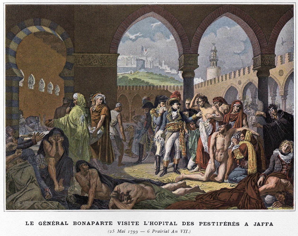 Generał Bonaparte odwiedził Szpital Pestiferous w Jaffie 25 maja autorstwa Unknown artist