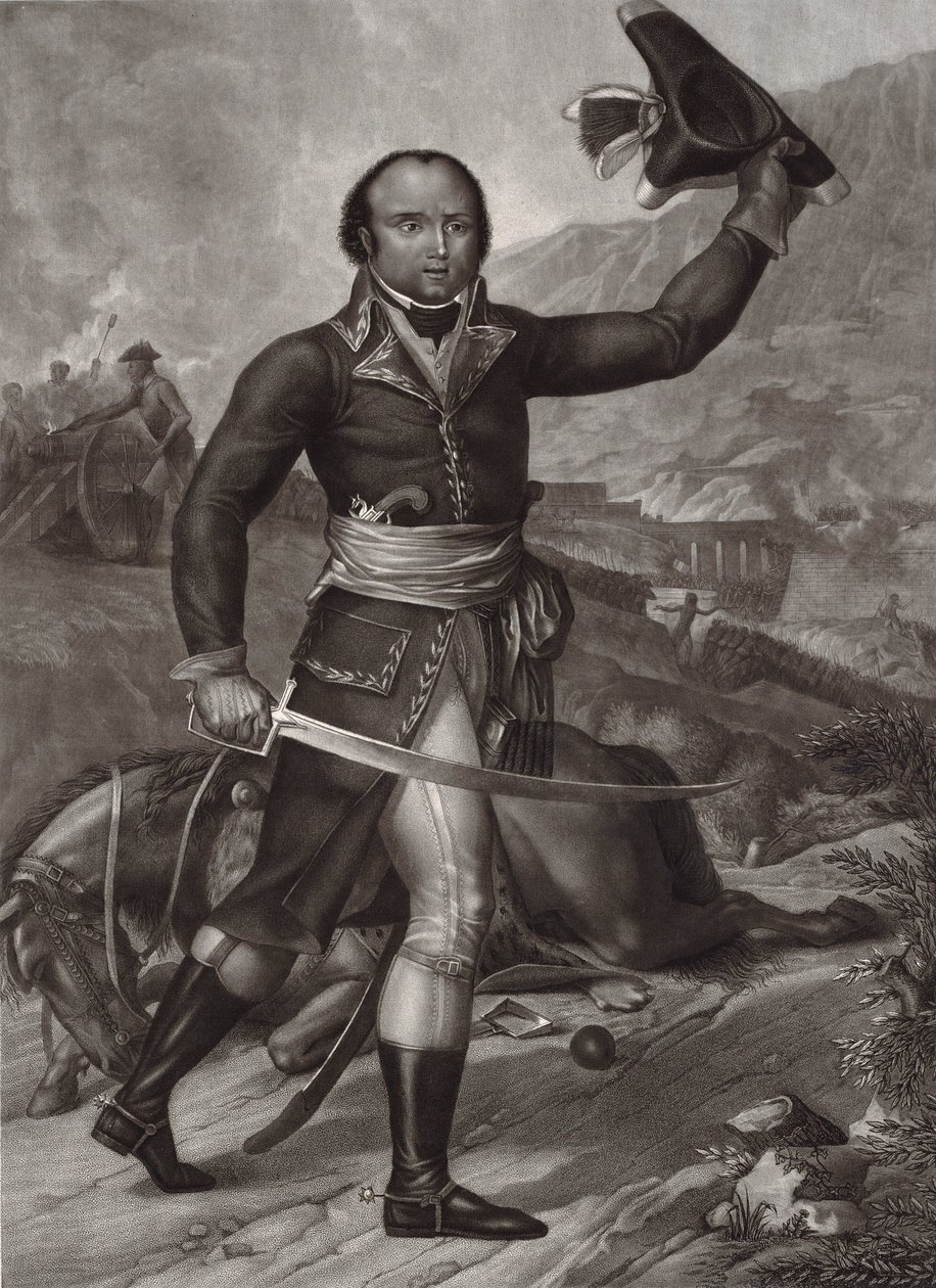 Generał Thomas-Alexandre Dumas w mundurze francuskiego oficera armii republikańskiej -Alexandre Davy de la Pailleterie powiedział Dumas (1762-1806) Francuski oficer ojciec francuskiego pisarza Alexandre Dumasa Ojciec - le generał Thomas Alexandre Davy de l autorstwa Unknown artist