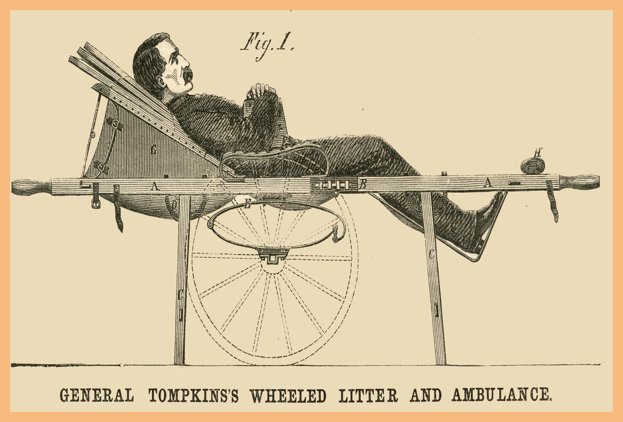 General Tompkins Wheeled Litter - Ambulans autorstwa Unknown Artist