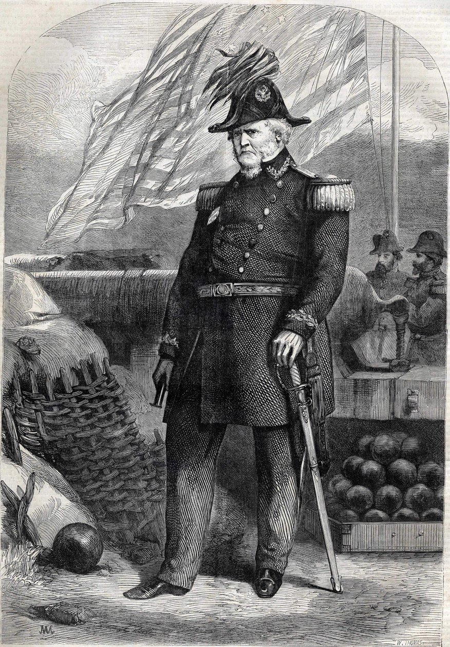 Generał Winfield Scott (1786 - 1866). grawerunek z 1860 roku. autorstwa Unknown artist