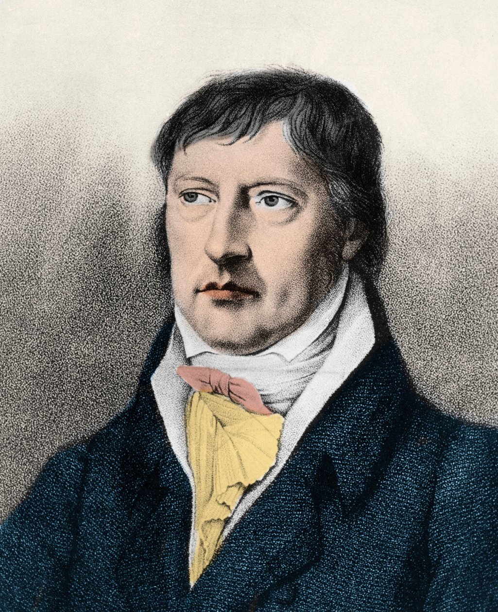 Georg Wilhelm Friedrich Hegel (1770-1831) angielski filozof, rycina c1825 autorstwa Unknown artist
