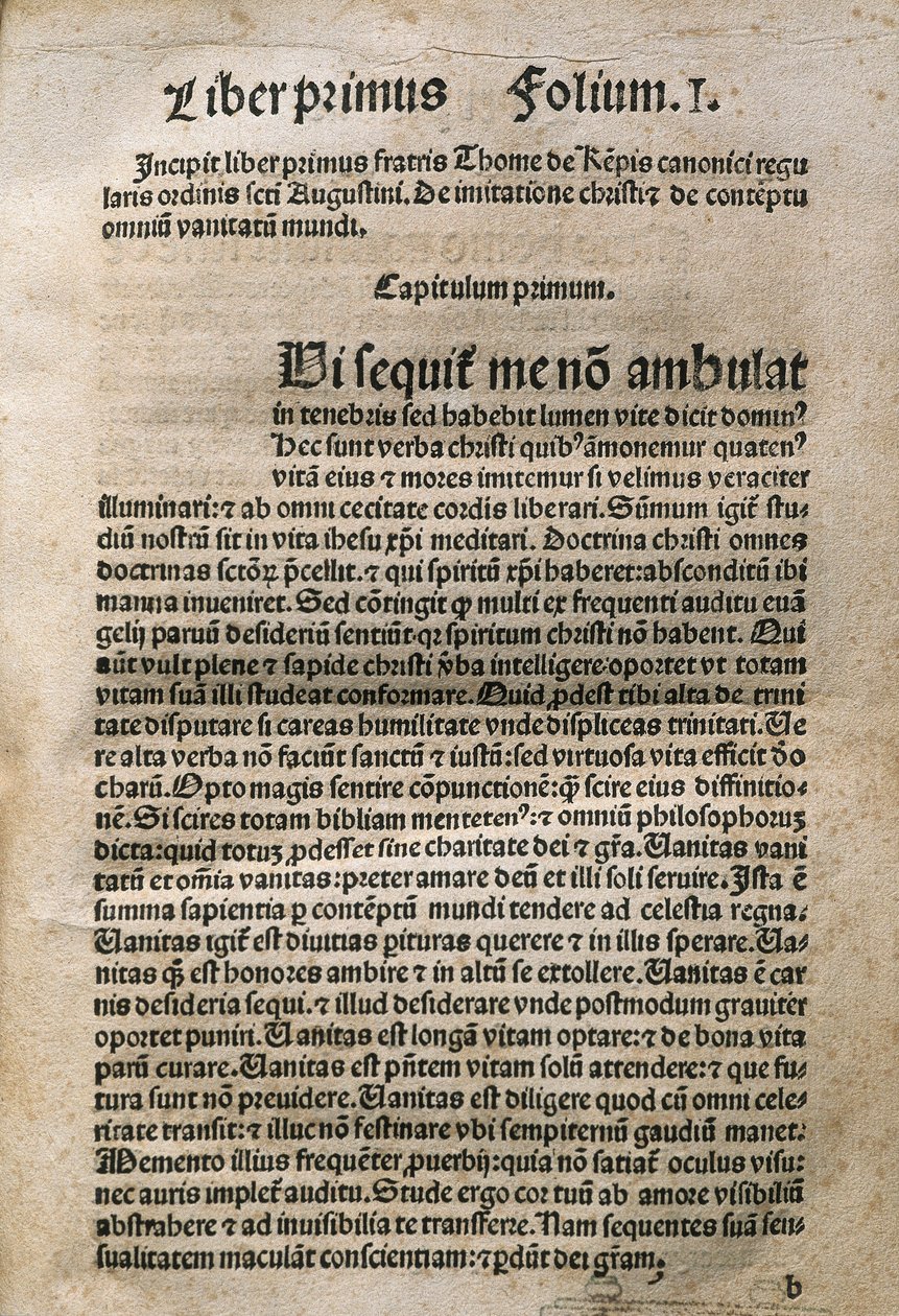 Niemieckie duchowieństwo i mistyczny poeta. W „O Naśladowaniu Chrystusa” Thomasa Hemerkena THOMAS A KEMPIS (1380-1471), Leyden autorstwa Unknown artist