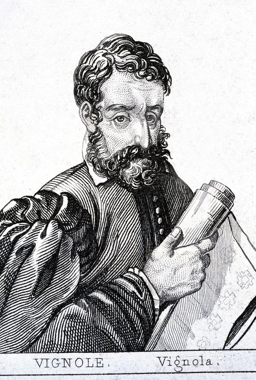 Giacomo Barozzi, vel Vignola, po francusku Le Vignole (1507 - 1573) Włoski architekt. autorstwa Unknown artist