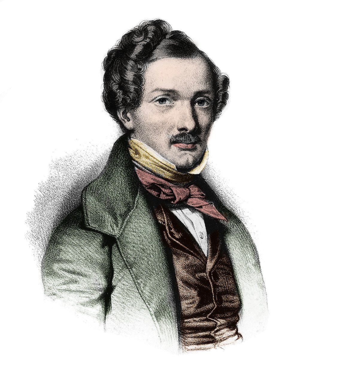 Gilbert Duprez (1806 - 1896), francuski tenor - Portret francuskiego tenora Gilberta Louisa Dupreza (1806 - 1896) autorstwa Unknown artist