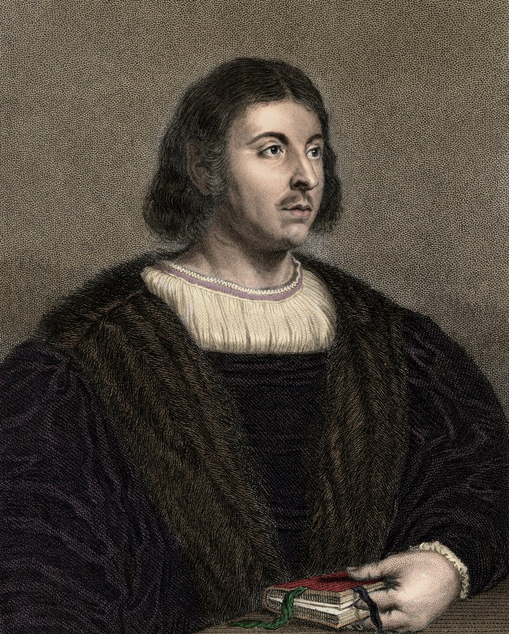 Giovanni Boccaccio (Boccace) 1313-1375 - grawerowanie - XIX wiek autorstwa Unknown artist