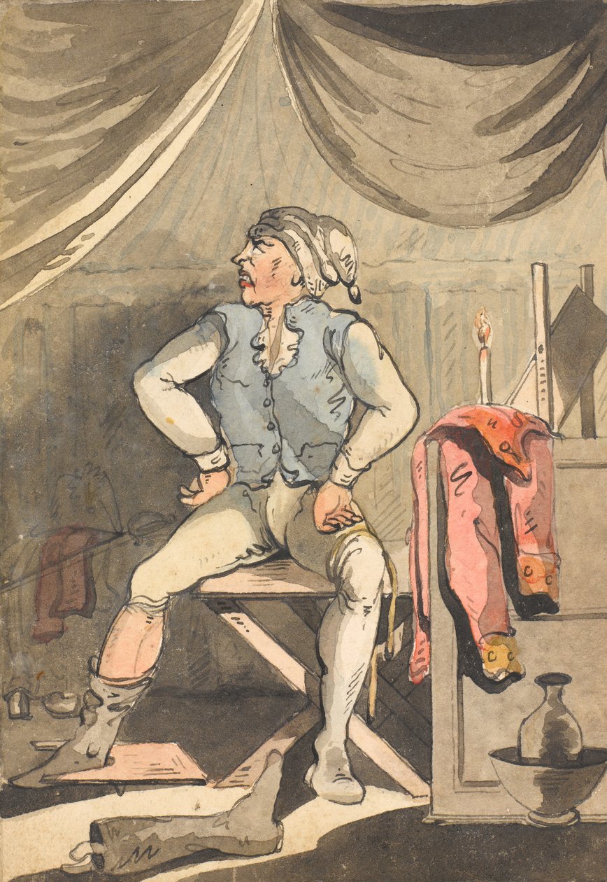 „Idź na rundy, mówisz? D-y, co przez to rozumiesz? - Czy nie słyszysz deszczu, łajdaku??, 1796 autorstwa Unknown