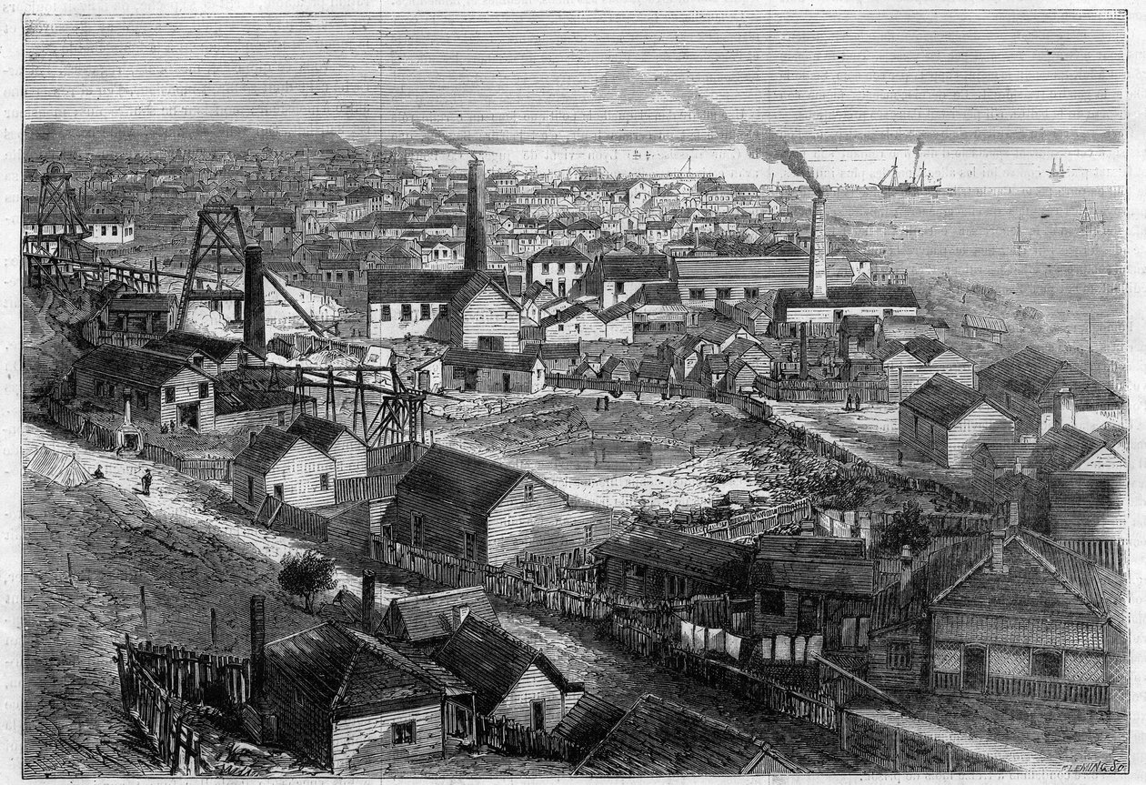 Kopalnie złota Grahamstown w Nowej Zelandii (Nowa Zelandia) autorstwa Unknown artist
