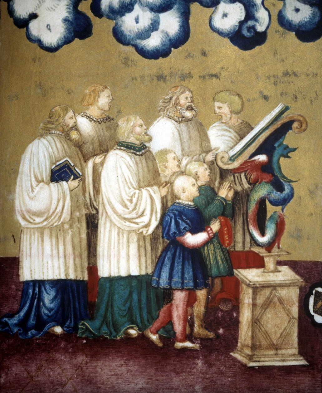 Pieśń gregoriańska z XV wieku. Kościół Incoronata z Lodi autorstwa Unknown artist
