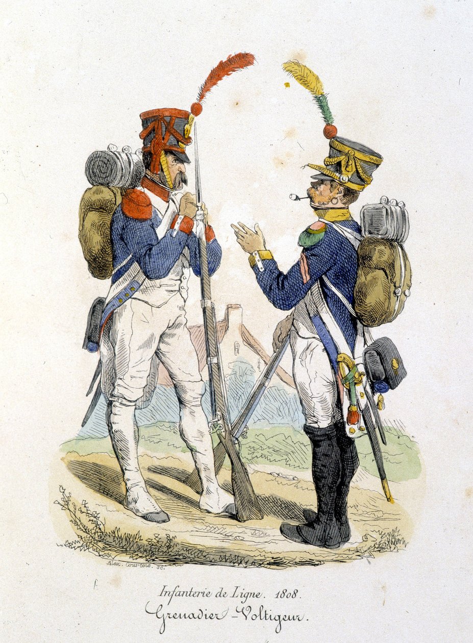 Grenadier i woltyger piechoty liniowej autorstwa Unknown artist