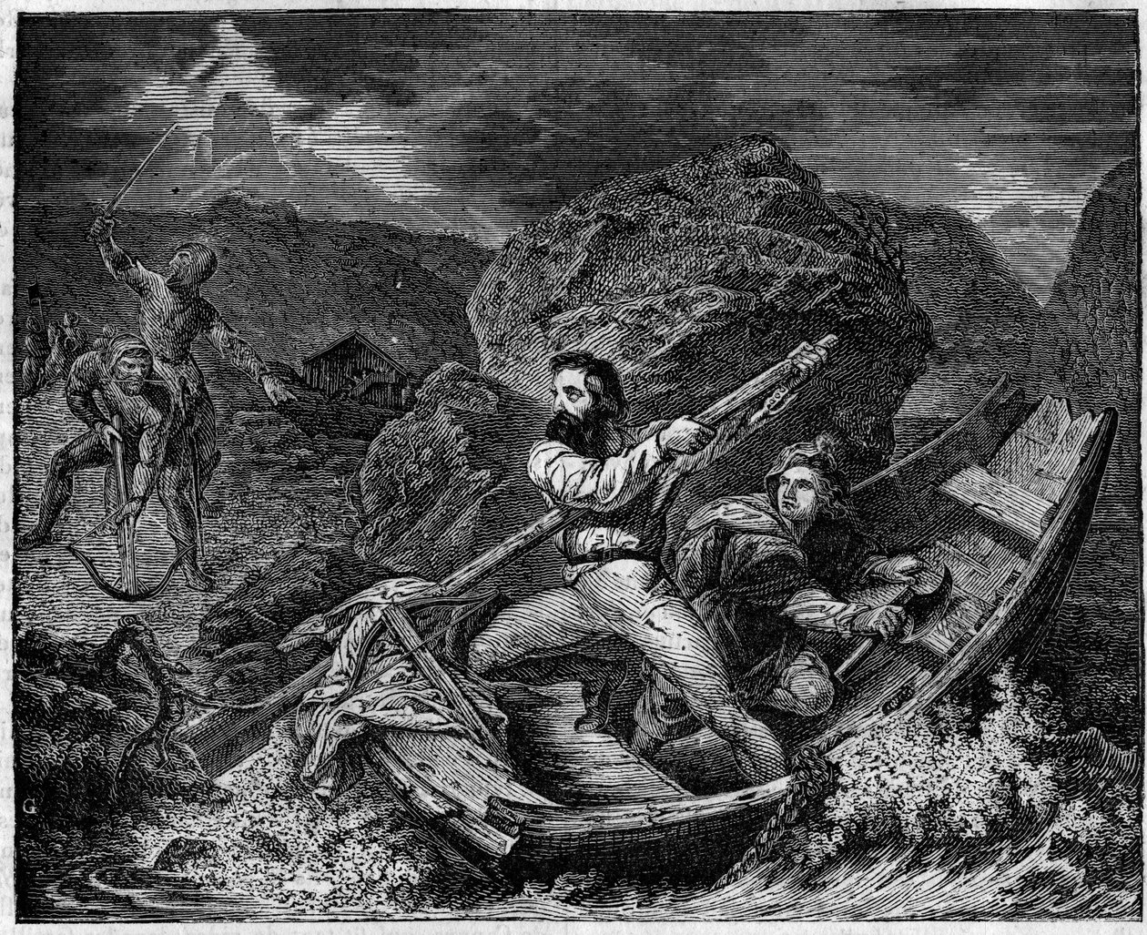 Guillaume Tell (William Tell) ratuje Baumgartnera. autorstwa Unknown artist
