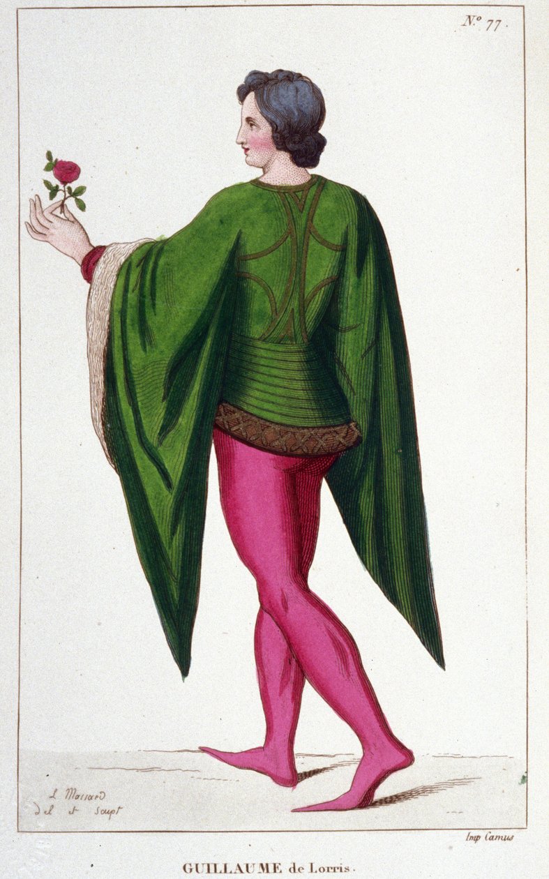 Guillaume de Lorris, francuski poeta (v.1200-v.1240). autorstwa Unknown artist