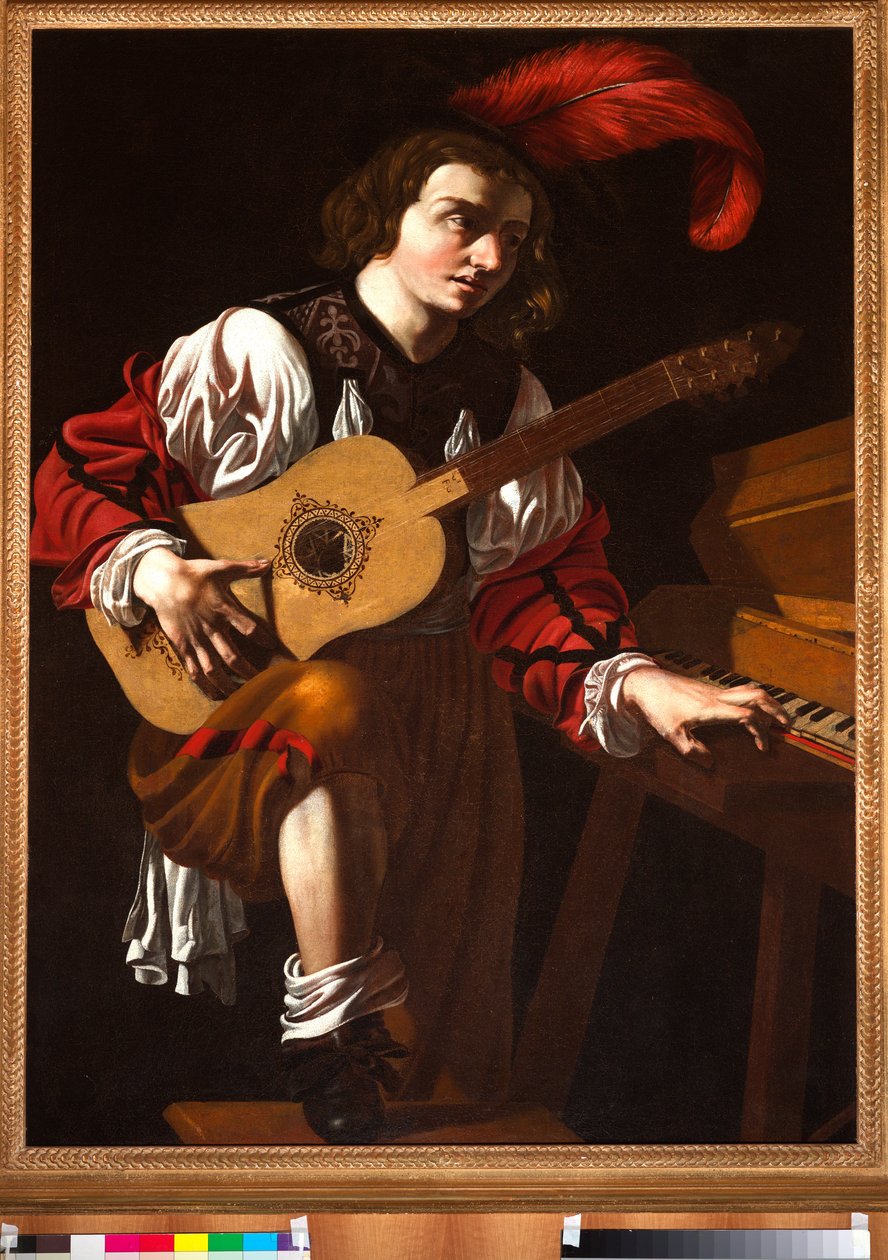 Gitarzysta (olej na płótnie) autorstwa Unknown artist