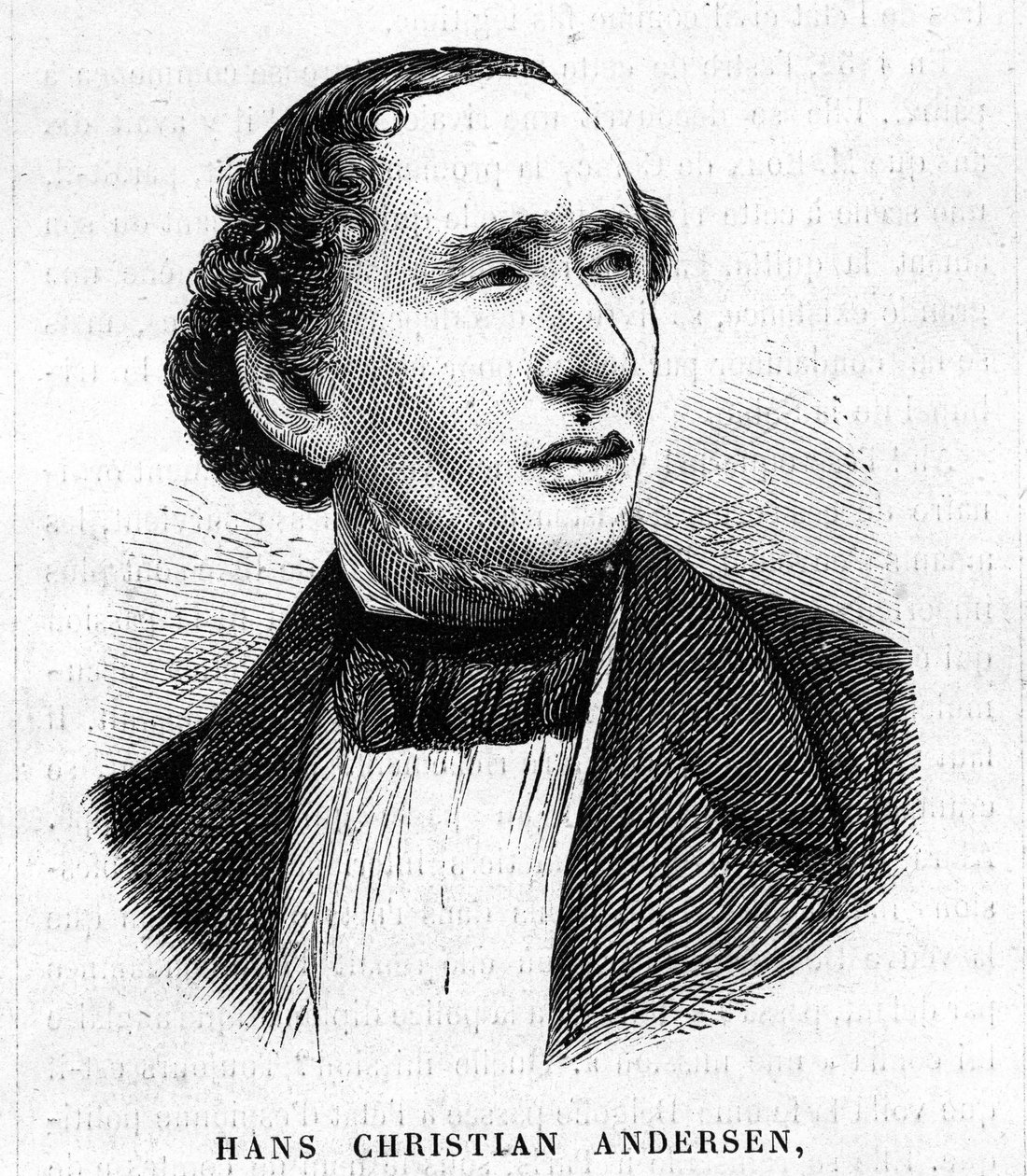 Hans Christian Andersen. Duński pisarz 1805-1875 autorstwa Unknown artist