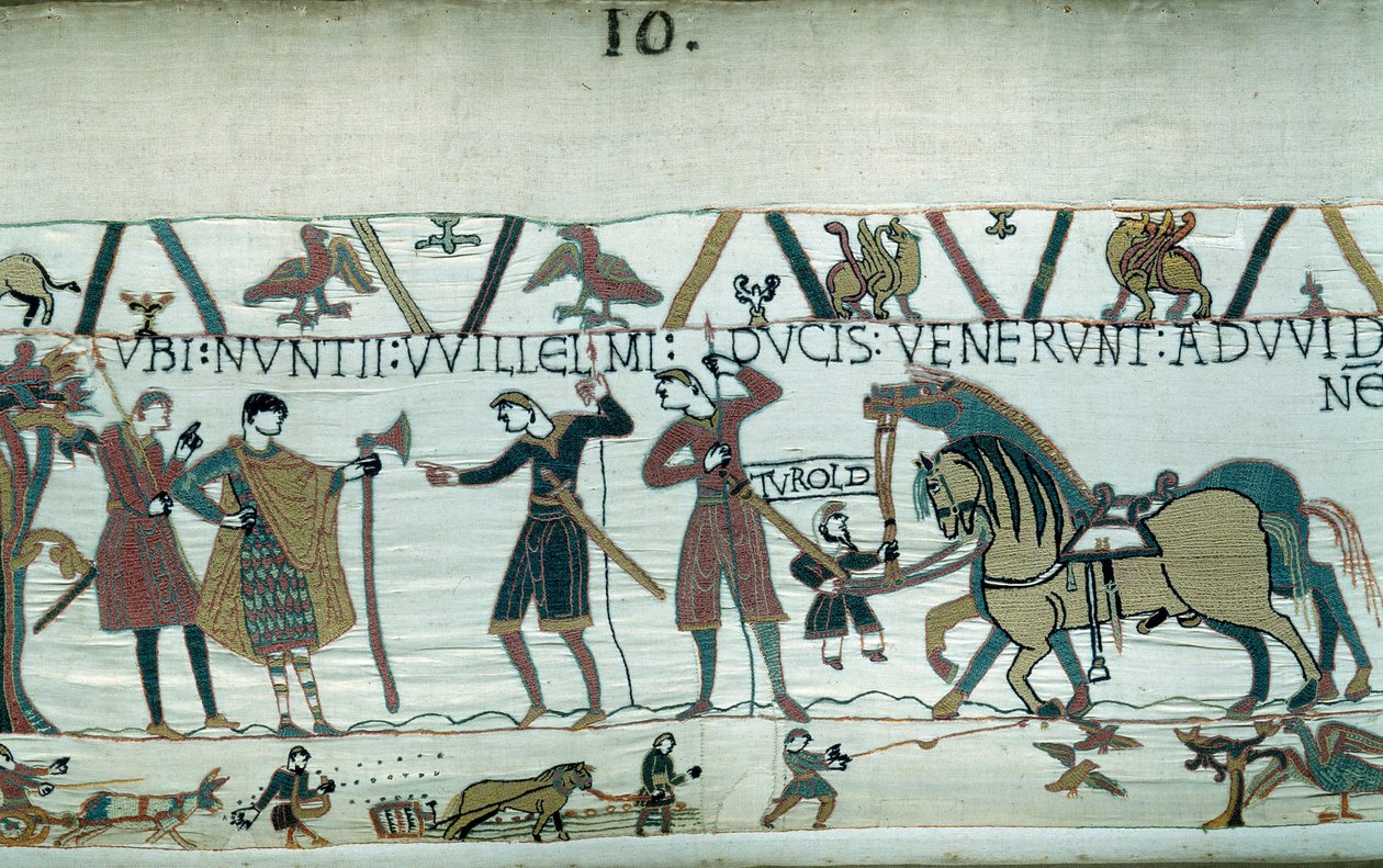 Harold, który przybył do Księcia Normandii Wilhelma Zdobywcy (1027-1087), że będzie następcą korony Anglii po śmierci Edwarda Wyznawcy, został wzięty do niewoli przez hrabiego Guy de Ponthieu. Książę Normandii wysłał emisariuszy do autorstwa Unknown artist