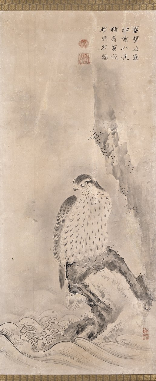 Hawks And Prey (atrament na papierze) autorstwa Unknown artist