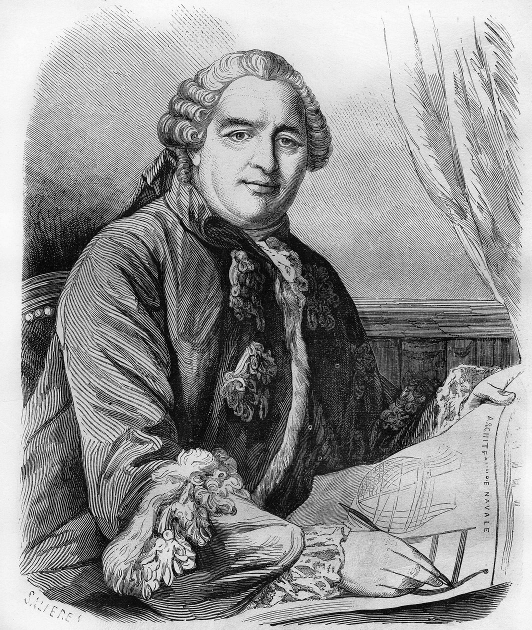 Henri Louis Duhamel du Monceau (1700-1782), francuski fizjolog i agronom. autorstwa Unknown artist
