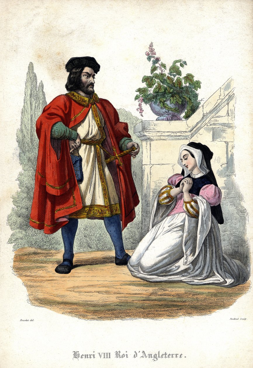 Henri VIII (1491 - 1547) i Anne de Boleyn (Anna lub Ann Bolin i Anne Bullen autorstwa Unknown artist