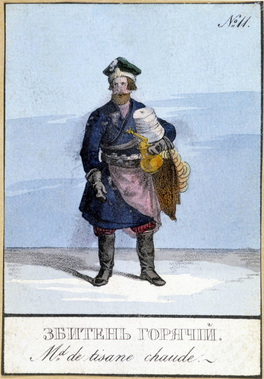 Handlarz herbatą ziołową w Rosji w XIX wieku. autorstwa Unknown artist