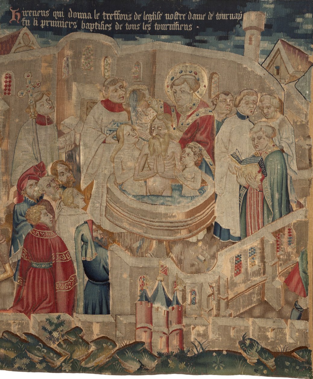 Historia św. Piata i św. Eleutery, Scena 6: Chrzest Hireneusza i jego rodziny autorstwa Unknown artist