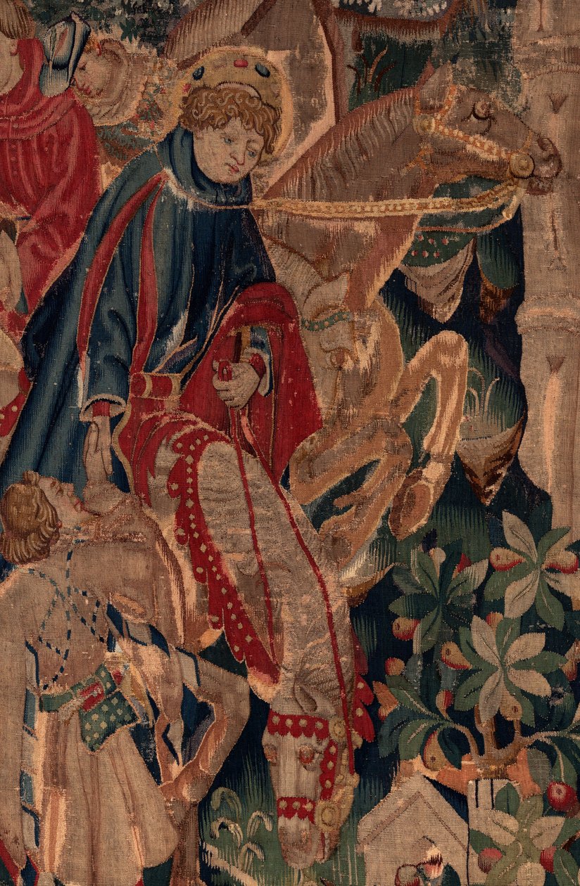 Historia św. Piata i św. Eleutery, scena 8, Centrum detali. Jeździectwo. autorstwa Unknown artist