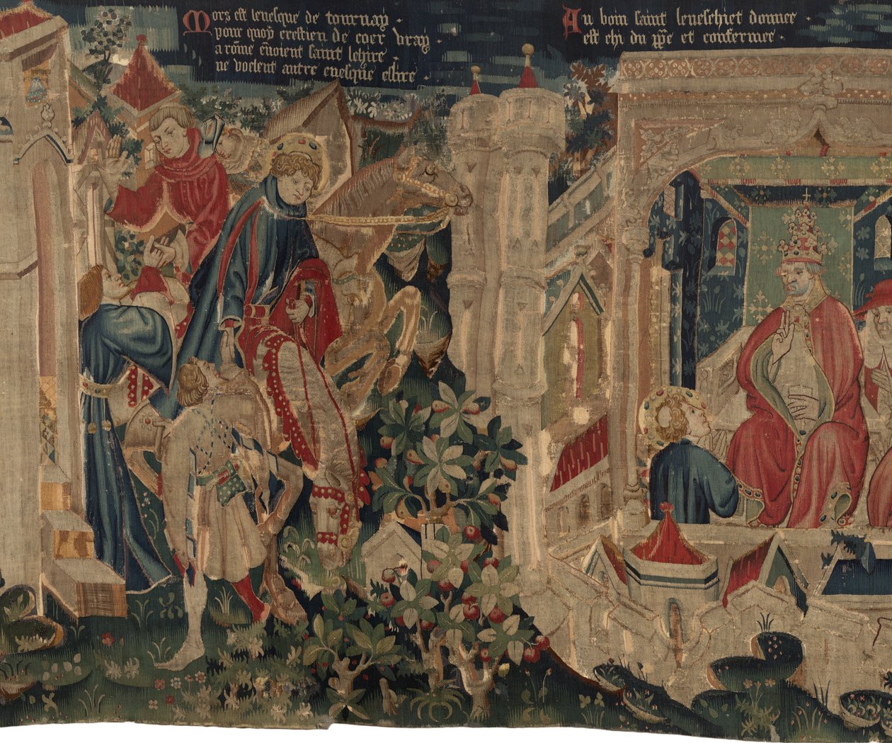 Historia św. Piata i św. Eleutery, Scena 8: Św. Eleutere jedzie do Rzymu na przyjęcie inwestytury autorstwa Unknown artist