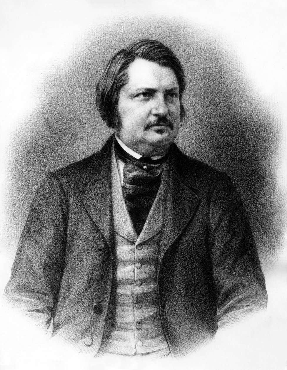 Honore de Balzac (1799-1850) francuski powieściopisarz, ok. 1840 (grawerowanie) autorstwa Unknown artist