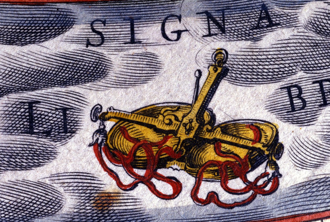 Horoskop: znak zodiaku, Waga. Grawerowanie z XVI wieku. autorstwa Unknown artist