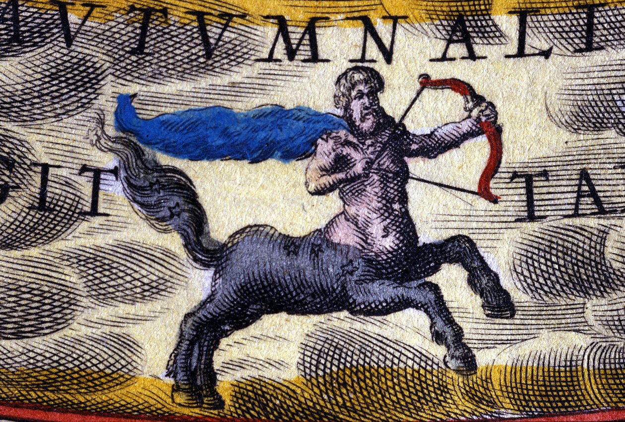 Horoskop: znak zodiaku Strzelca. autorstwa Unknown artist