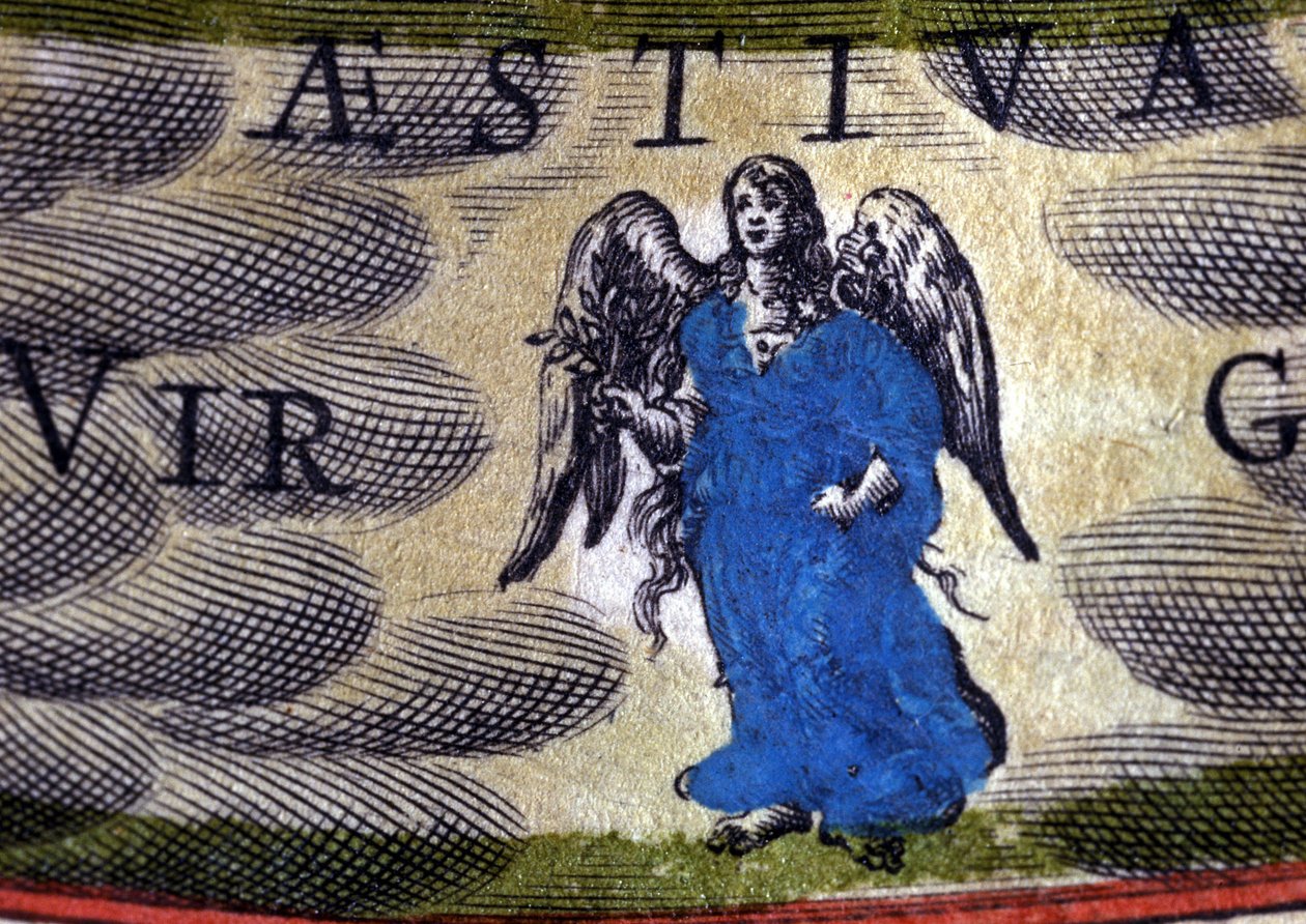 Horoskop: znak zodiaku Dziewicy. Grawerowanie z XVI wieku. autorstwa Unknown artist