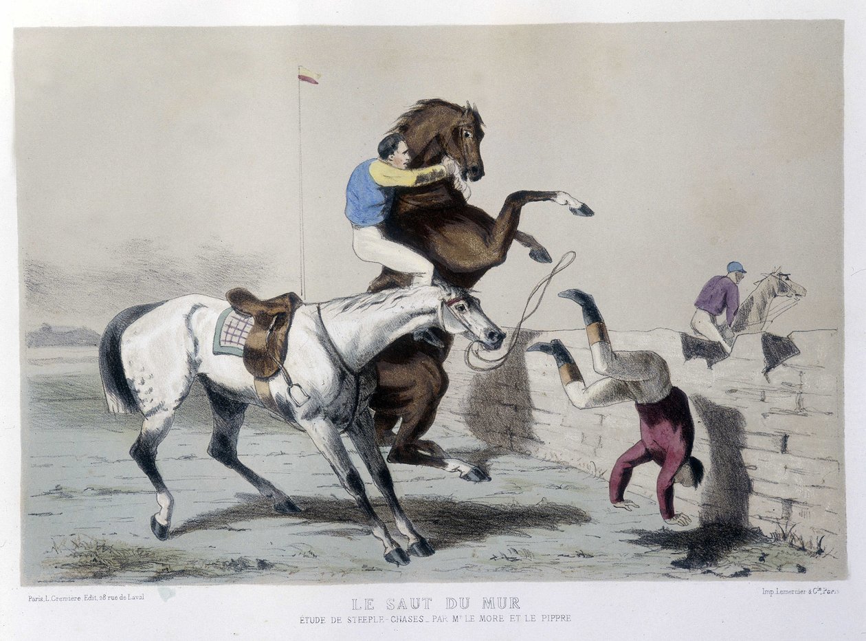 Jazda konna: Le jump du mur, Steeple - w „Le Centaure”” autorstwa Unknown artist