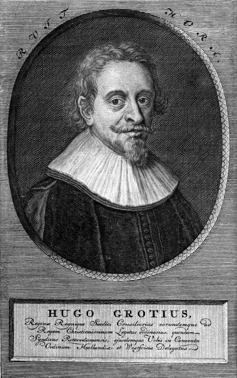 Hugo Grotius (1583-1645) (Huig de Groot), holenderski prawnik i dyplomata. autorstwa Unknown artist
