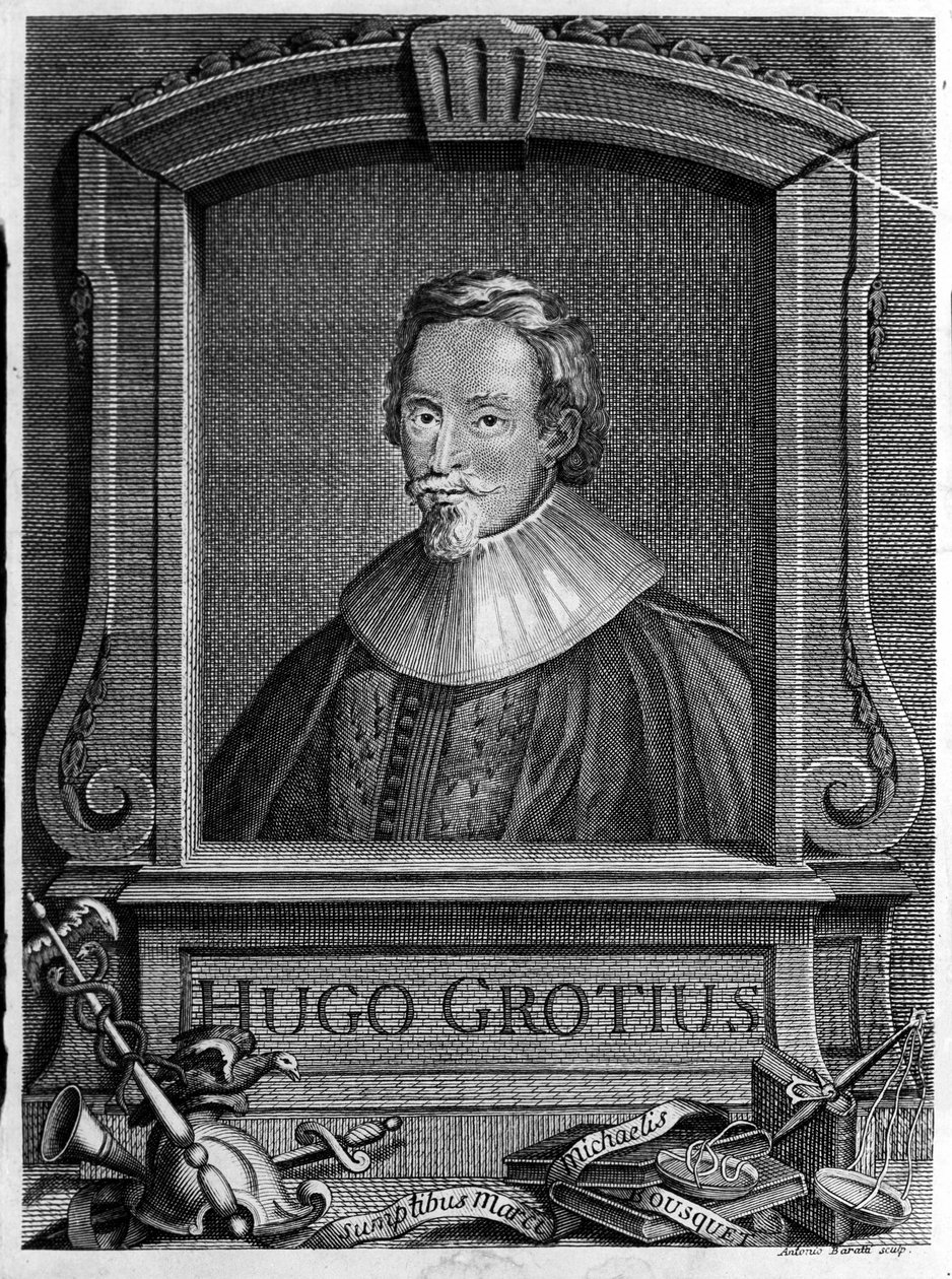 Hugo Grotius (1583-1645) (Huig de Groot), holenderski prawnik i dyplomata. autorstwa Unknown artist