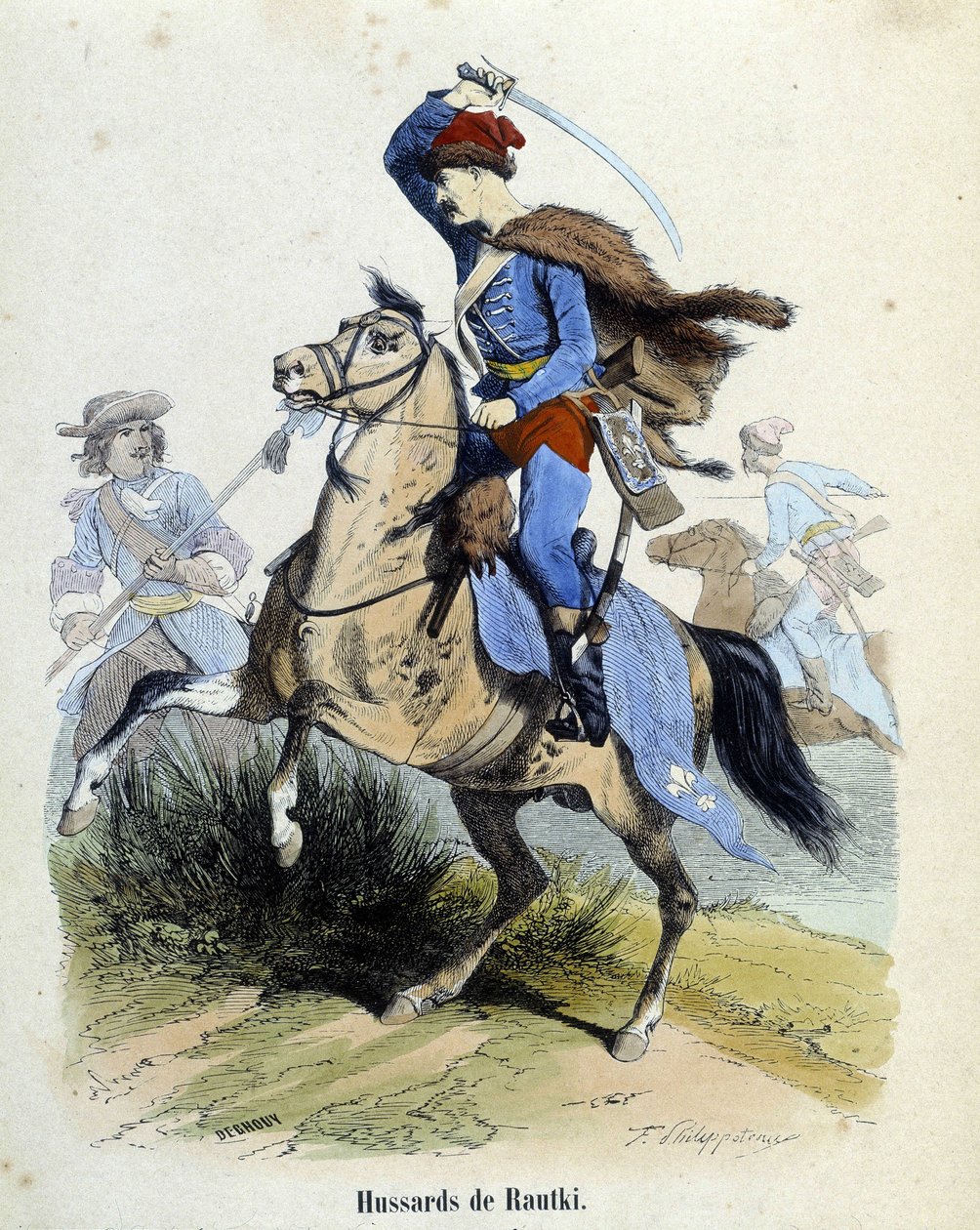 Husaria pod Rautkami w 1720 r. myśliwiec. autorstwa Unknown artist