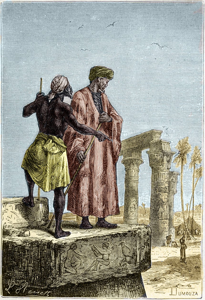 Ibn Battuta (1307-1377) w Egipcie - w Odkryciu ziemi Juliusza Verne autorstwa Unknown artist
