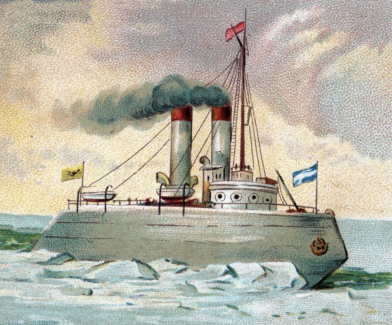 Lodołamacz - statek lodołamacza (lodowa bryza) pod koniec XIX wieku autorstwa Unknown artist