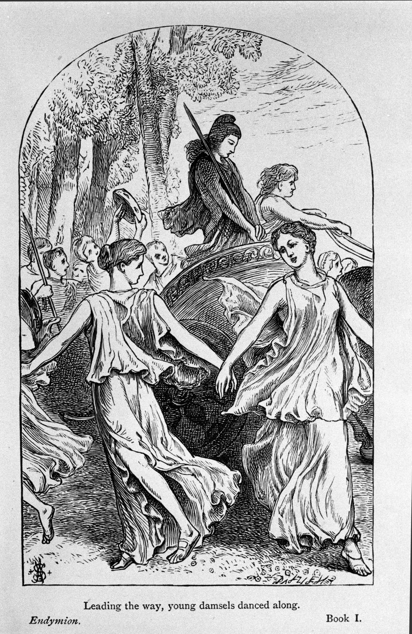 Ilustracja do „Endymiona” poety Johna Keatsa (1795-1821) XIX wiek autorstwa Unknown artist