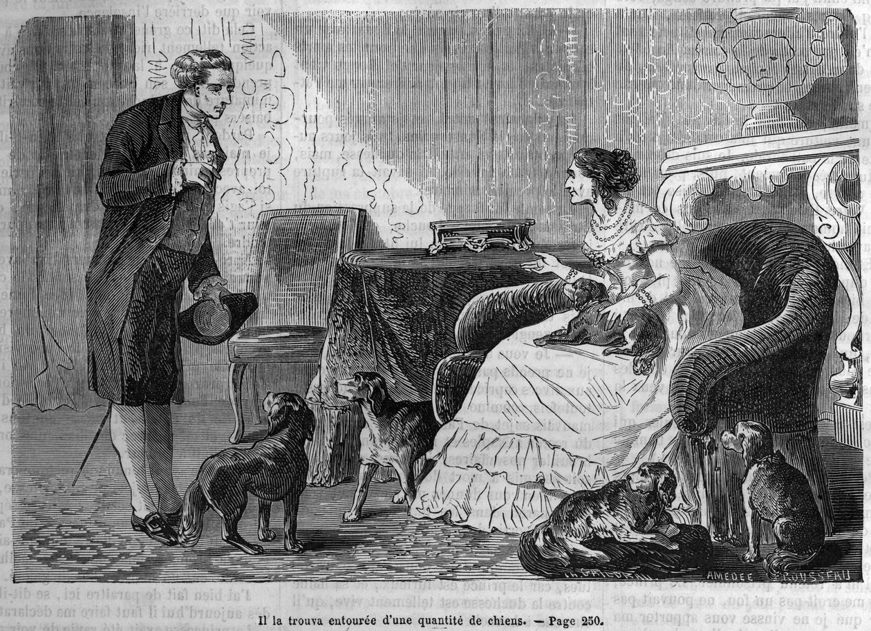 Ilustracja do „La Chartreuse de Parma” Stendhala w „Le Diary du dimanche” z 1872 roku. autorstwa Unknown artist