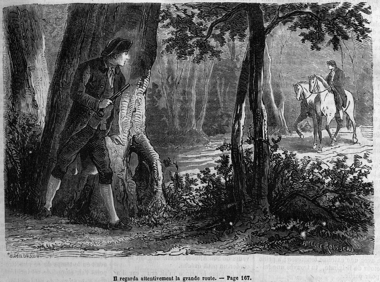 Ilustracja do „La Chartreuse de Parma” Stendhala w „Le Diary du dimanche” z 1872 roku. autorstwa Unknown artist