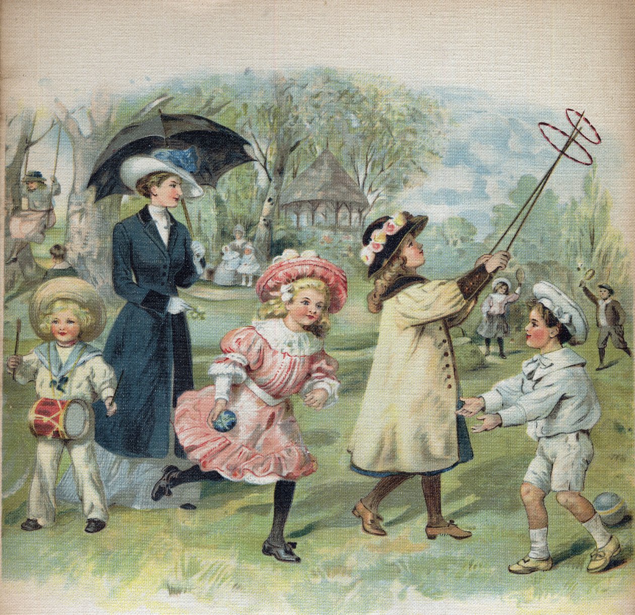 Ilustracja w "La jour de Ginette et Raymond", początek XX wieku. autorstwa Unknown Artist