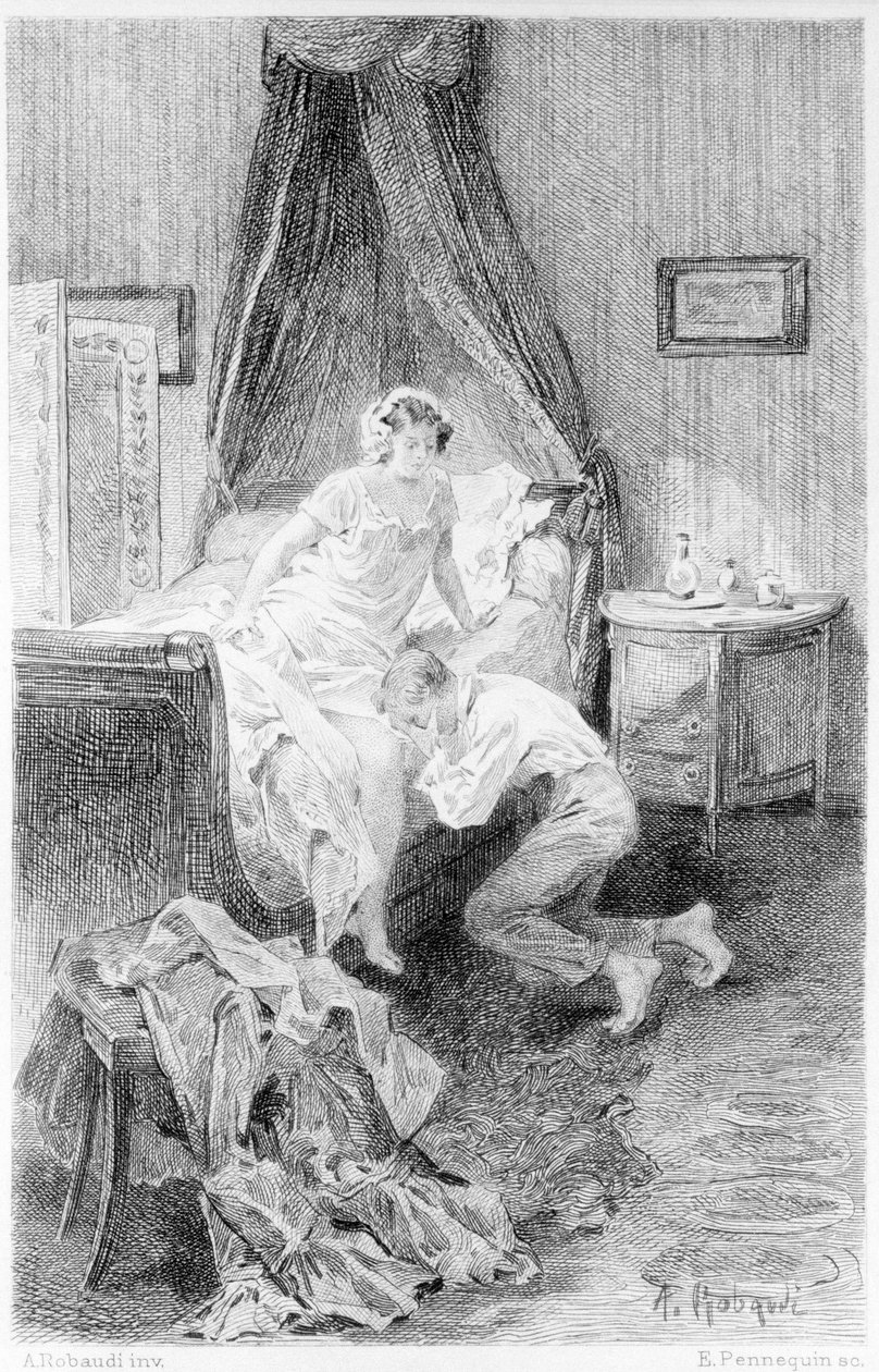 Ilustracja „Czerwonego i czarnego” autorstwa Stendhala. 1830. autorstwa Unknown artist