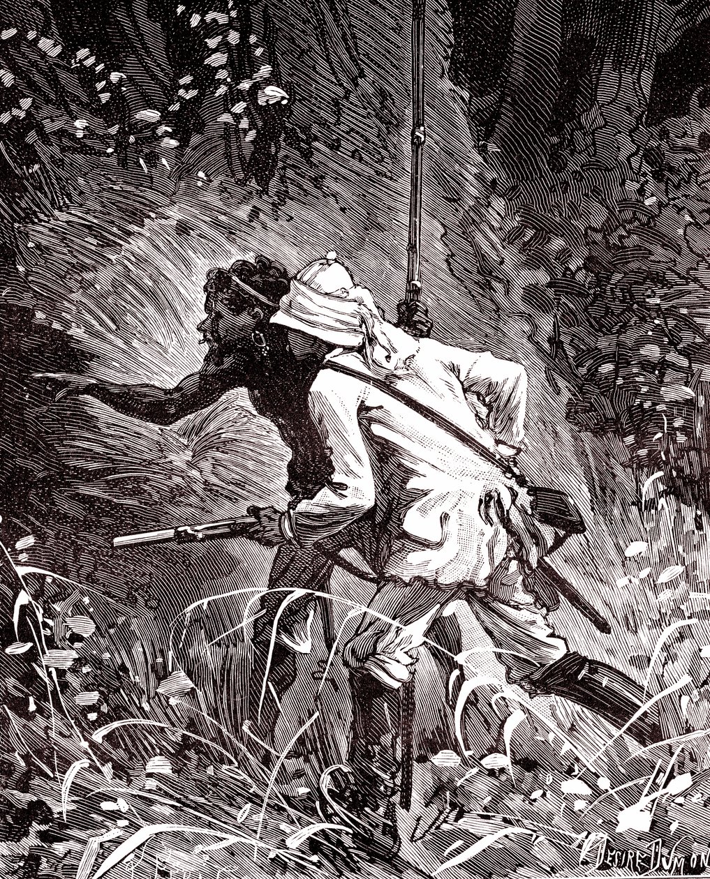 Na polach gumowych (Hevoea) w dżungli Gujany autorstwa Unknown artist