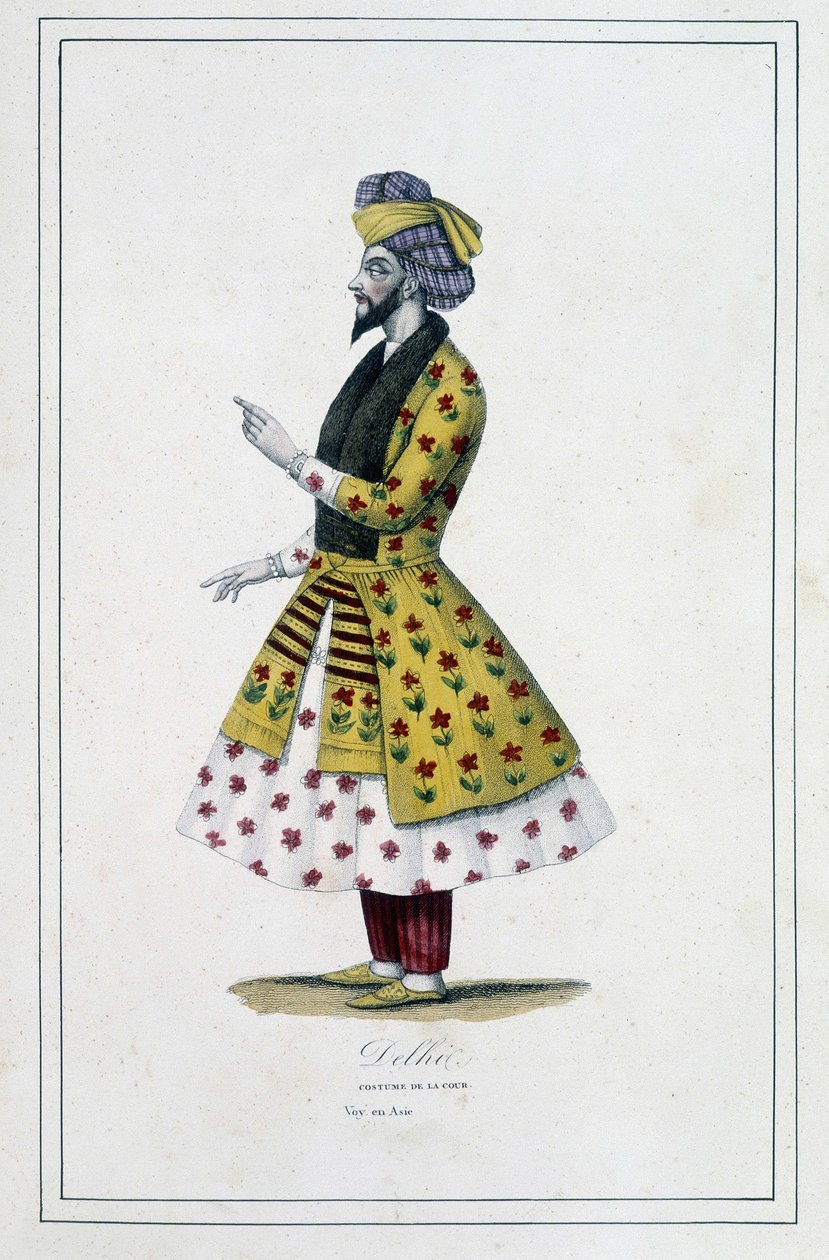Indie: człowiek z Delhi – w książce „Różne narody ziemi” księdza Paula Jonhanneauda, Librairie des Bons livres autorstwa Unknown artist