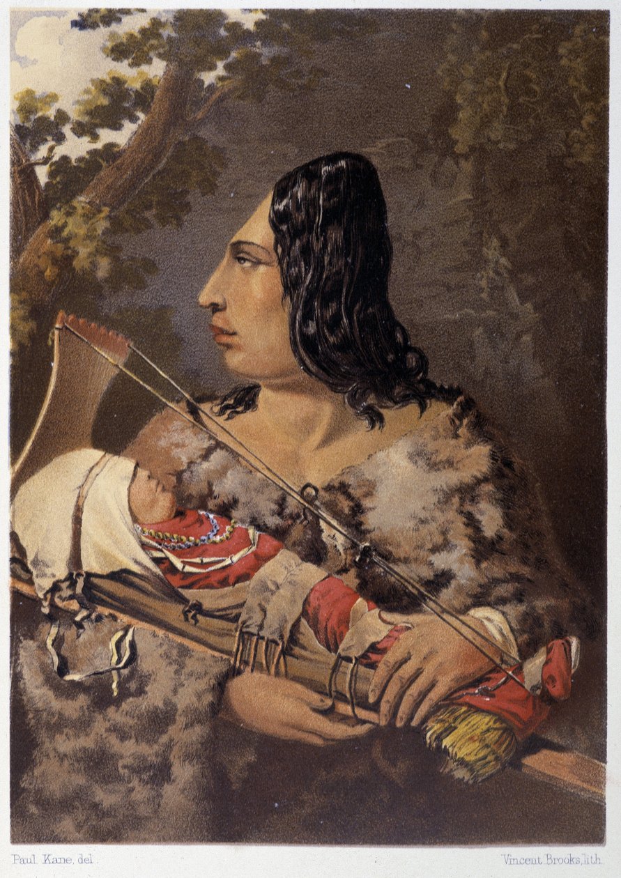 Hinduska i jej dziecko - w „Wędrówki artysty wśród Indian Ameryki Północnej” Paula Kane, Longmans & Roberts, Londyn autorstwa Unknown artist