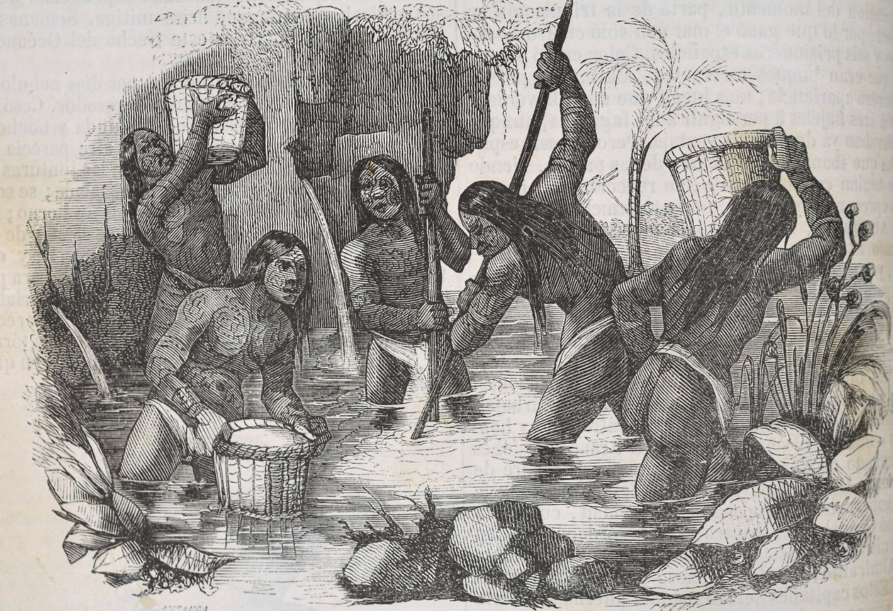 Indianie z wyspy Hispaniola płukają po złoto autorstwa Unknown artist
