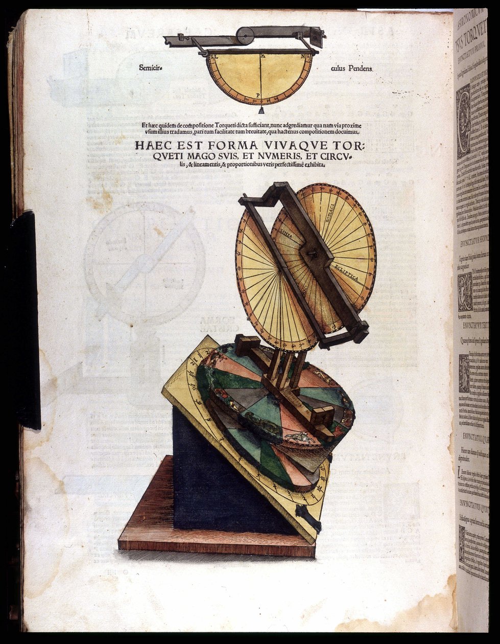 Instrument astronomiczny - w „Astronomicon caesarum””, traktacie z XVI wieku. autorstwa Unknown artist