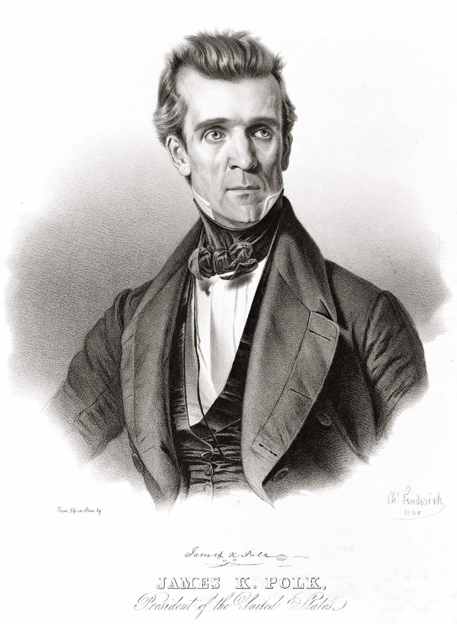 James K. Polk, Prezydent Stanów Zjednoczonych autorstwa Unknown artist
