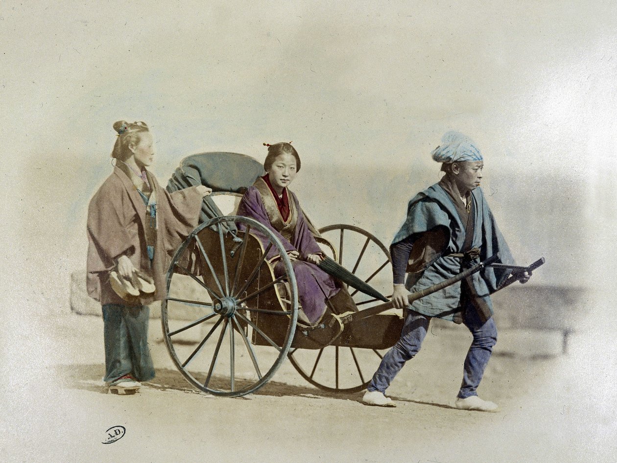Riksza japońska, ok. 1900 autorstwa Unknown artist