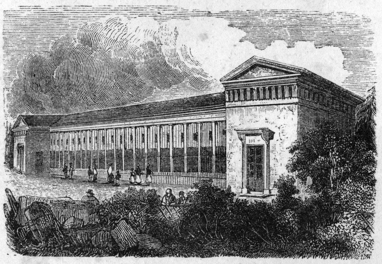 Jardin des Plantes w Paryżu w 1861 r.: siedziba drapieżnych zwierząt. autorstwa Unknown artist