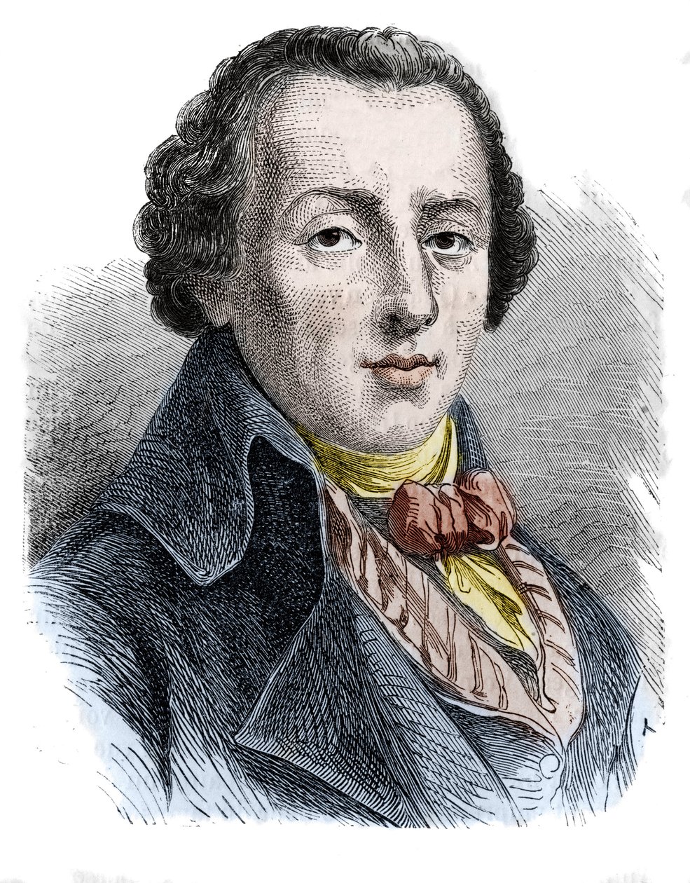 Jean-Antoine (Jean Antoine) Roucher (1745-1794), poeta francuski. autorstwa Unknown artist